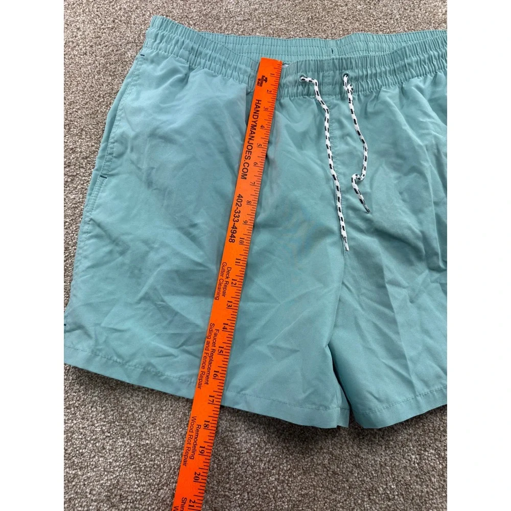 Goodfellow & Co Mens Teal Blue Recycled Polyester Swim Trunks‎ XL Board Shorts